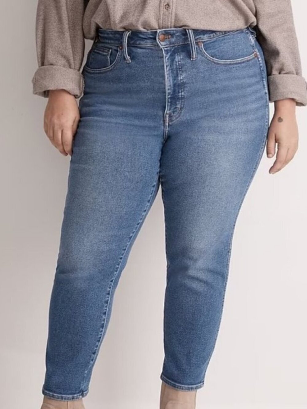 Madewell Plus Curvy Stovepipe Jeans In Leaside Wash Size 24 - Picture 2 of 14